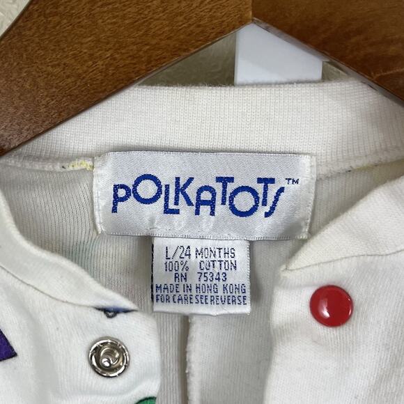 Polkatots Vintage 90s Alphabet Print One Piece Baby 24 Months - Picture 5 of 5